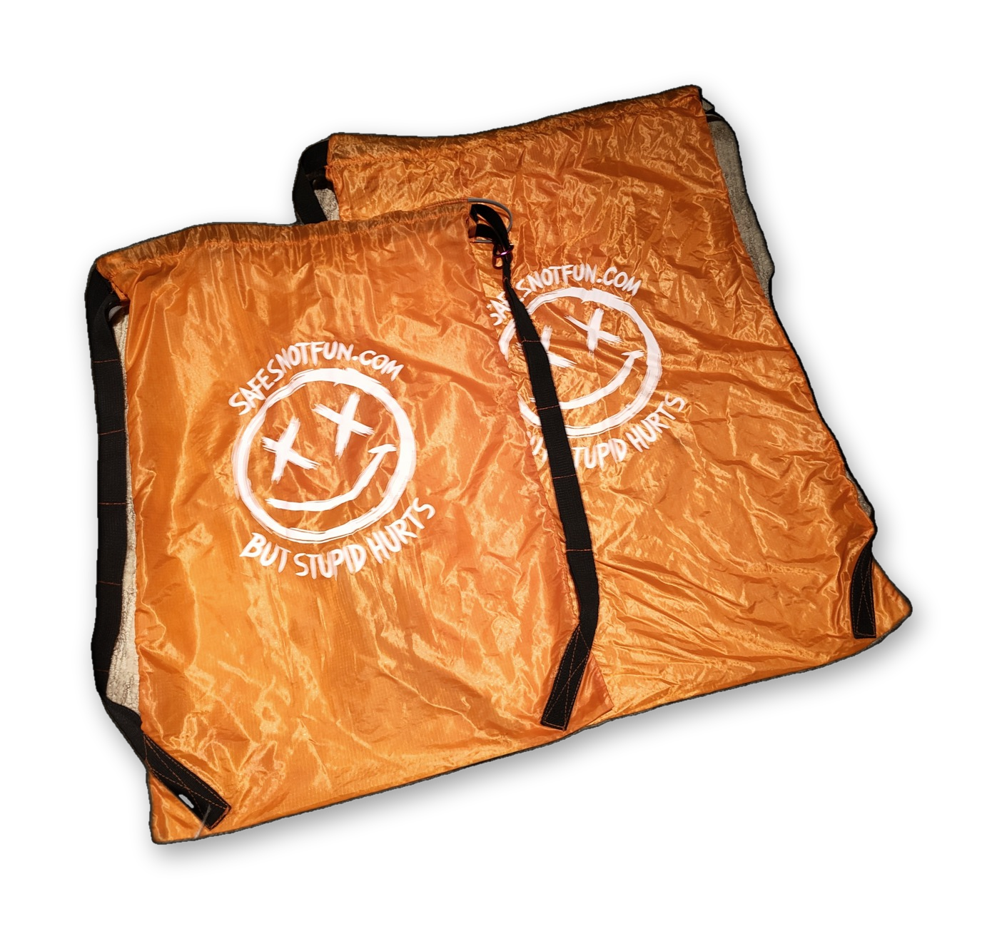 Drawstring bag pair cutout